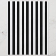 Mod Black and White Stripes Pattern Custom Flyer