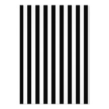 Mod Black and White Stripes Pattern Personalized Announcements