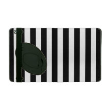 Mod Black and White Stripes Pattern iPad Case
