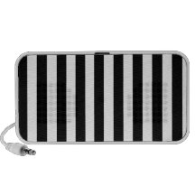Mod Black and White Stripes Pattern Mini Speaker