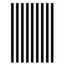Mod Black and White Stripes Pattern Postcard