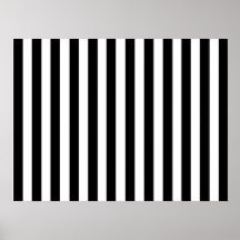Mod Black and White Stripes Pattern Print