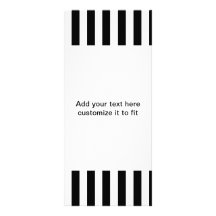 Mod Black and White Stripes Pattern Rack Card Template