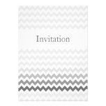 Mod chevron gray  Ombre wedding invites invitations