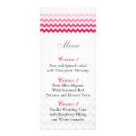 Mod chevron Pink Ombre wedding menu cards rack cards