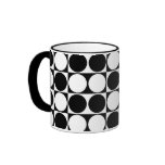 Mod Dots Black & White Designer Mug mugs