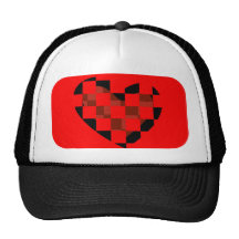 mod heart. mesh hat