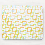 Mod Orange Squares Mousepad