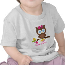 Mod Owl Design Birthday Party Invitation Favours T-shirt