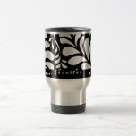 Mod personalised black swirls travel coffee mug