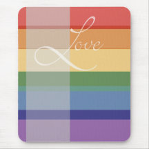 Mod Rainbow Love Mousemat