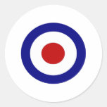 Mod Target Round Stickers