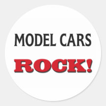 Model Cars Rock Round Stickers