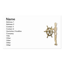 Model with Weathered Steering Wheel Business Card Template