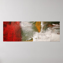 Modern Abstract Art Panoramic Poster Print