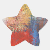 Modern Abstract Art Star Stickers