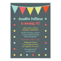 Modern and Chic Circus Invitation
