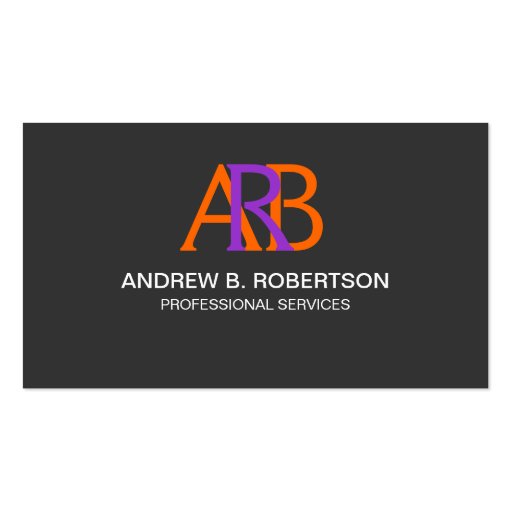 Modern and Elegant Monogram Business Cards