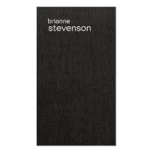 Modern and Minimalistic Faux Linen  Business Card