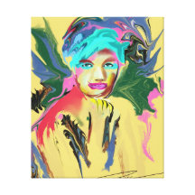 Modern Art - Butterfly kisses Stretched Canvas Prints