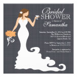 Modern Autumn Bride Wine Bridal Shower Invitations invitations