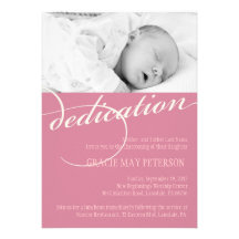 Modern Baby Dedication Invitation