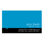Modern Black Bar Math Tutor Business Card