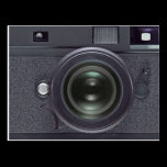 Modern black camera postcards