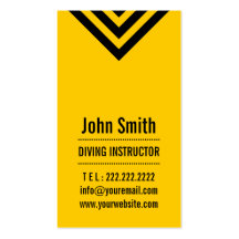 Modern Black & Yellow Diving Business Card
