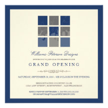 Modern Blocks Grand Opening Invitation (blue)