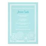 Modern Blue Floral Bridal Shower Invite
