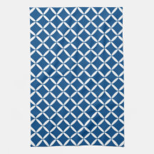 Modern Blue Pattern Kitchen Towel