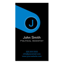 Modern Blue Political Scientist Business Card