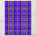 Modern blue purple and brown plaid full color flyer