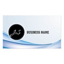 Modern Blue Waves Business Card