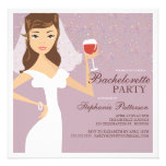 Modern Bride Wine Bachelorette Party Invitation