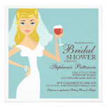 Modern Bride Wine Theme Bridal Shower Invitation