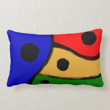 Modern bright Abstract shapes Pillow