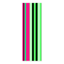 Modern bright green pink and black stripes business cards