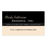 Modern Business Card :: Black & Pink Champagne