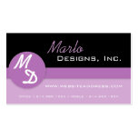 Modern Business Card :: Black & Purple Monogram