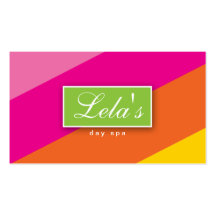 Modern Business Card Salon Spa Stripes POY