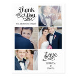 Modern Calligraphy Wedding Thank You Card Post Card