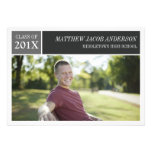 Modern Chic Graduation Invitation - Grey / Black