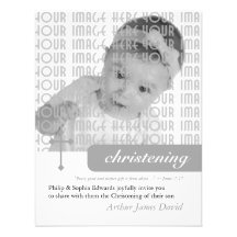 Modern Christening or Baptism Custom Invitation