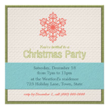 Modern Christmas Party Invitations