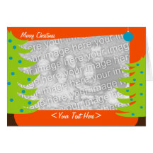 Modern Christmas Tree Card Photo Template