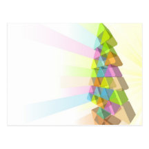 Modern Christmas tree concept Postcards