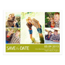 Modern Collage Save The Date Postcard