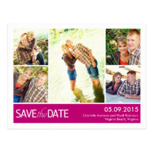 Modern Collage Save The Date Postcard